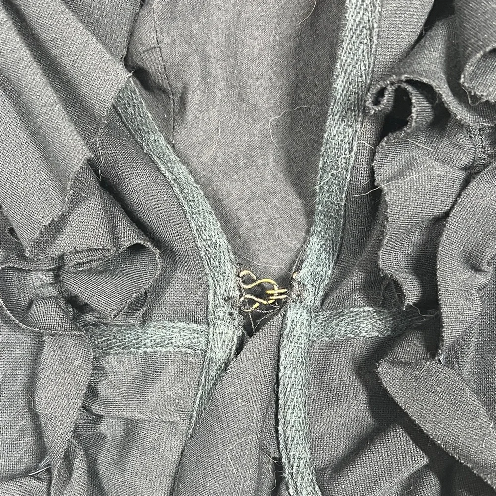Cartonnier Black Ruffled Suit Jacket - Picture 6 of 11